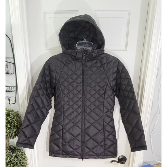 The North Face Women Black Quilted Hooded Jacket Full Zip Down Filled Size Small - Picture 4 of 16
